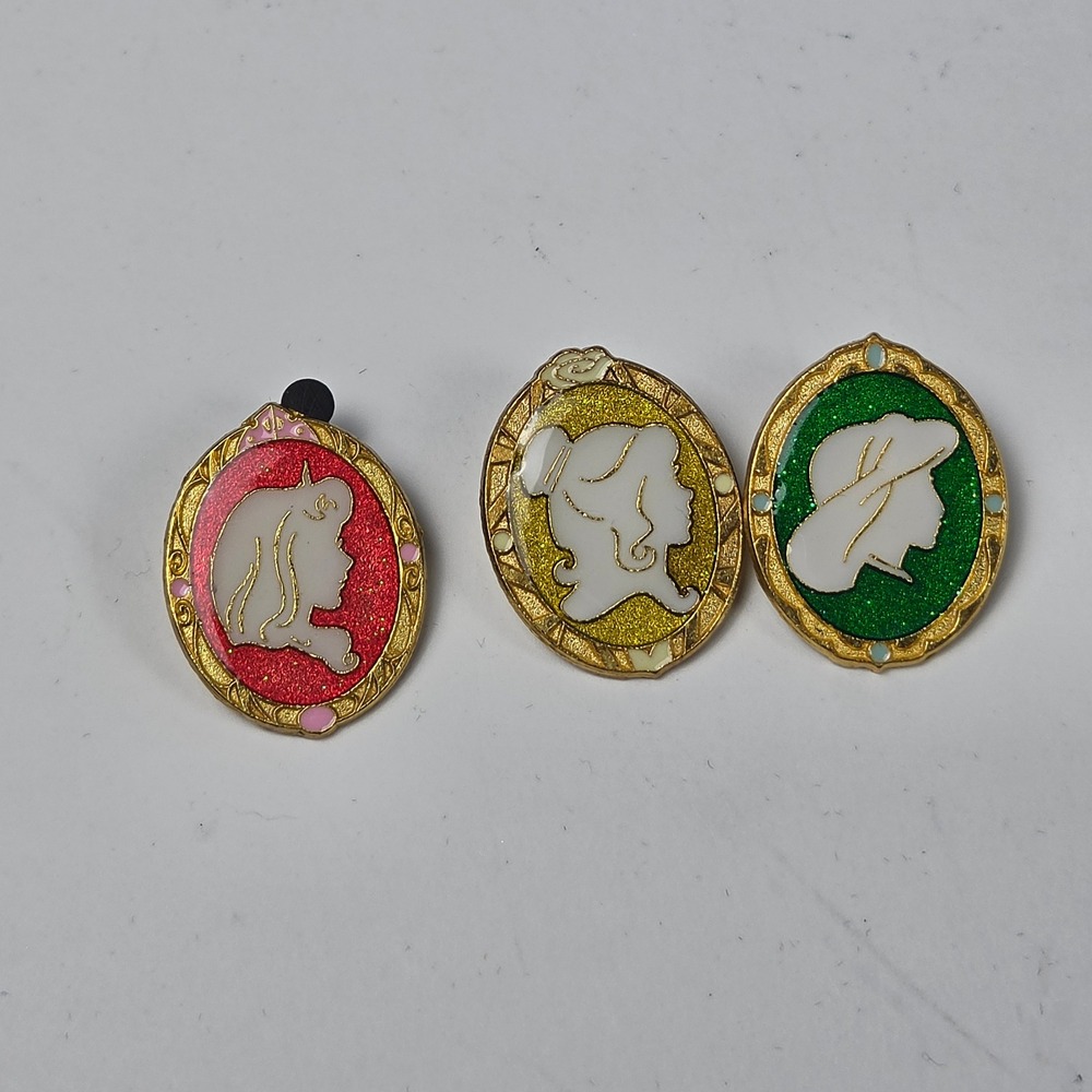 Disney Parks 2014 Princess Cameo Pins Aurora Belle Jasmine Mystery Lot 3